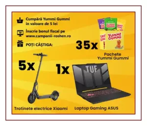 câștigători concurs yummi gummi laptop gaming asus 2024