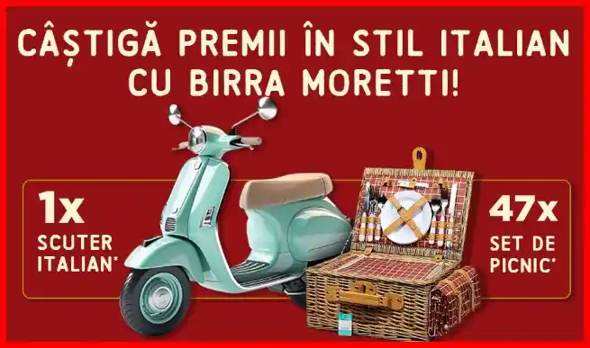 castiga scuter italian vespa concurs birra moretti