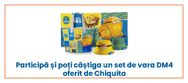 câștiga un set de vară Chiquita și Sunt un Mic ticălos 4