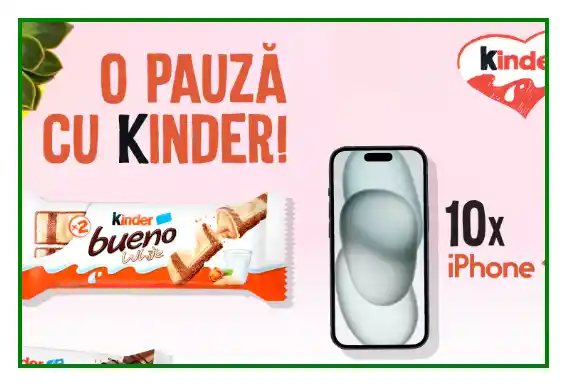 castiga un telefon iphone 15 concurs kinder selgros 2024