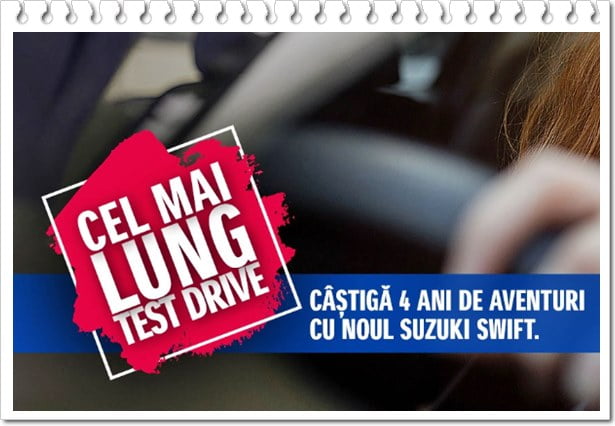 concurs Suzuki Swift Hybrid 2024 câștigă 1 drive test de 4 ani