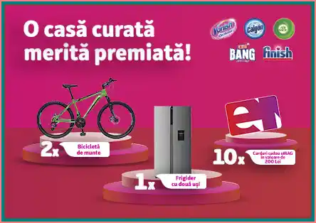 câștigă biciclete frigidere sau voucher 200 lei emag concurs vanish ladopași