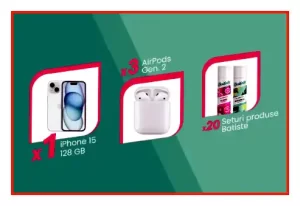 câștigă un iphone15 cu airpods concurs șampon batiste