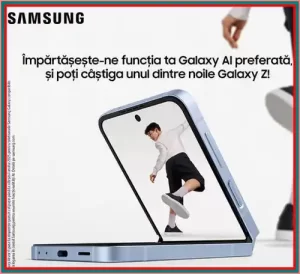 câștigă un telefon Galaxy Z Flip