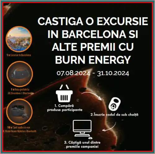 câștigă o excursie în barcelona concurs burn energy 2024