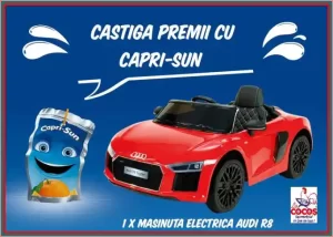 câștigă o mașinuță electrică pentru copii audi r8 concurs capri-sun