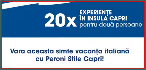 câștigă o vacanță în italia la concursul Peroni stile capri