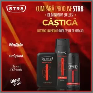 concurs Sarantis câștigă cosmetice str8, batiste, elmiplant