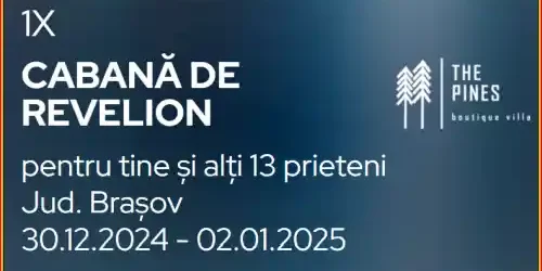 câștigă un revelion la cabană la Brașov pentru 14 persoane